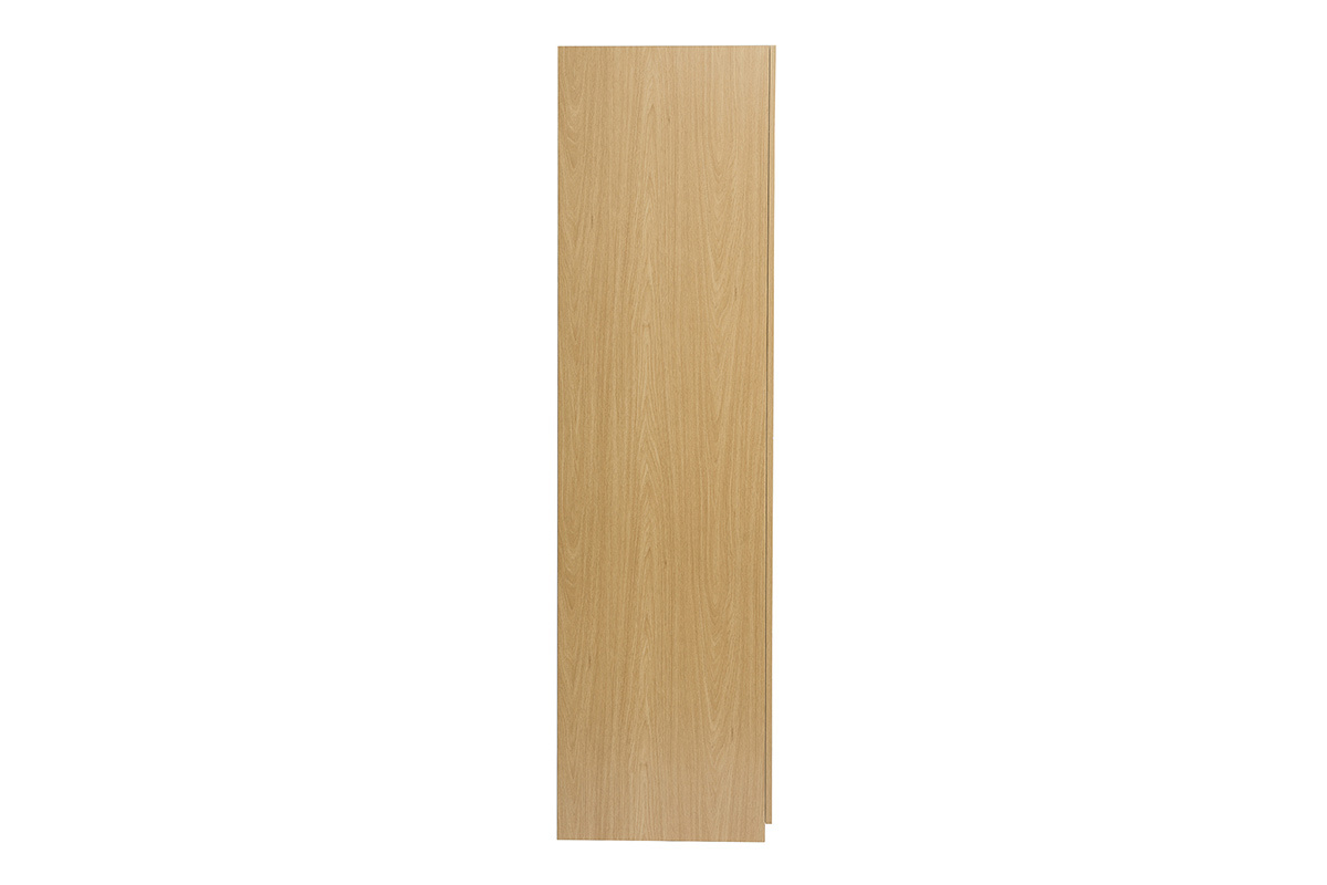 Armoire dressing finition bois ch�ne, vue de profil, portes ferm�es.