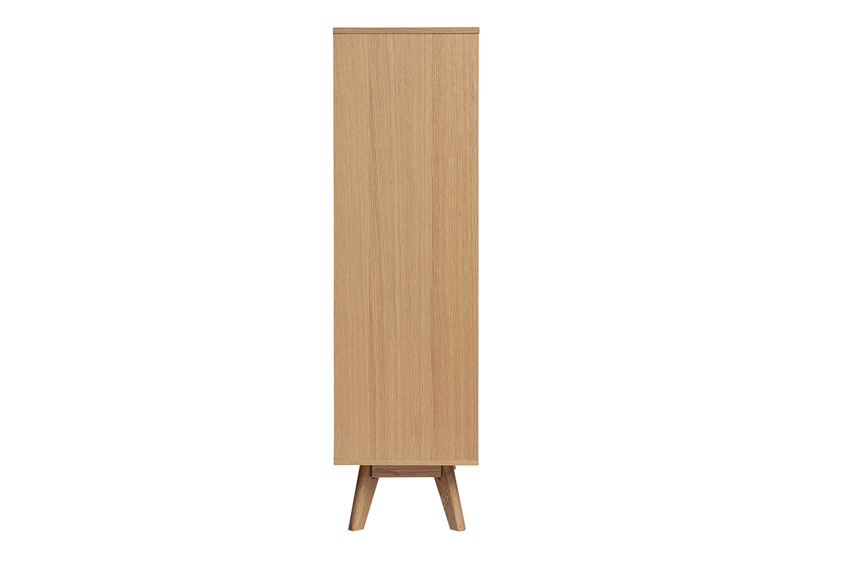 Buffet haut scandinave en bois, vue de c�t�.