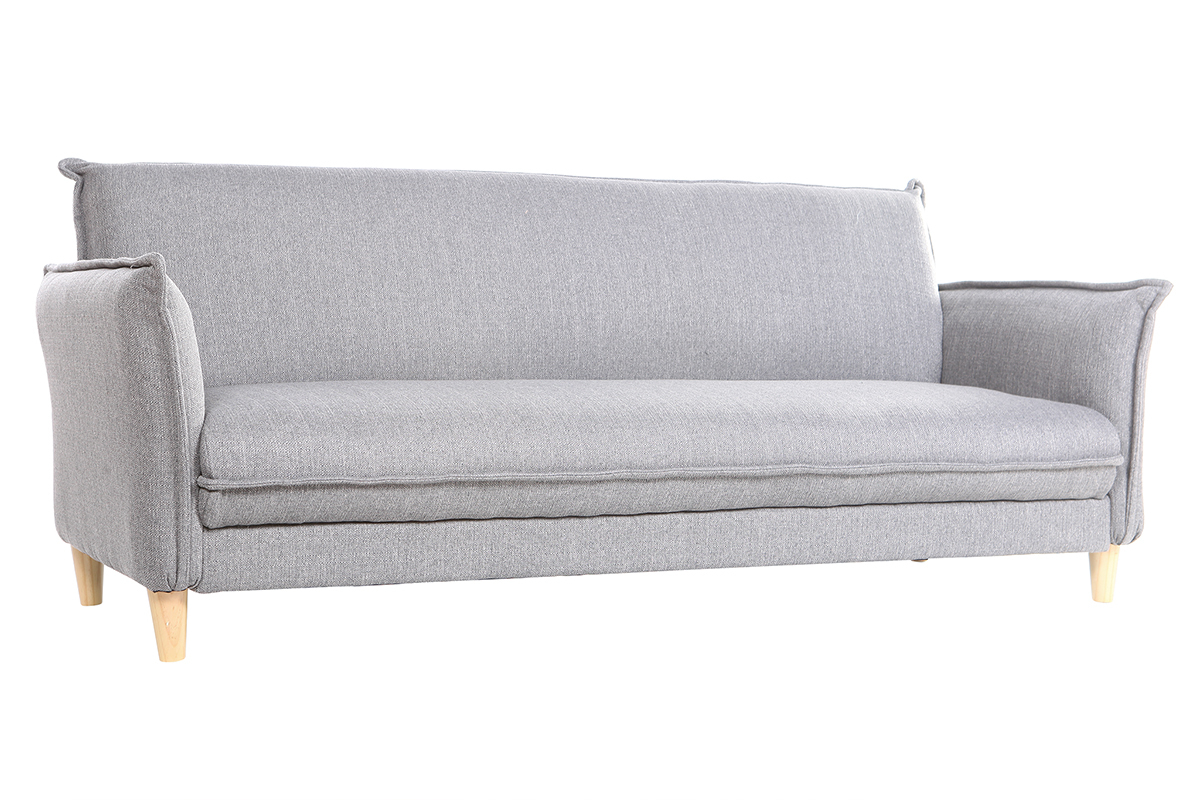 Canap� scandinave convertible tissu gris WEEKEND
