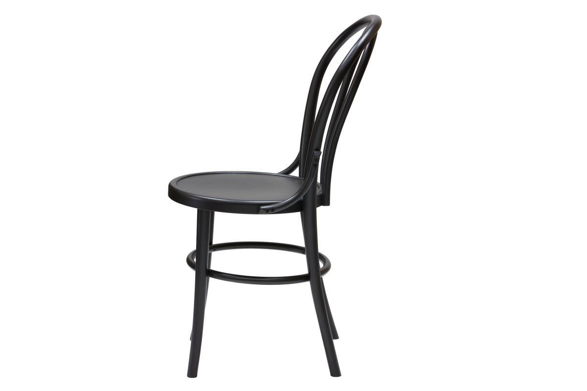Chaises bistrot bois massif noir (lot de 2) PRUNE