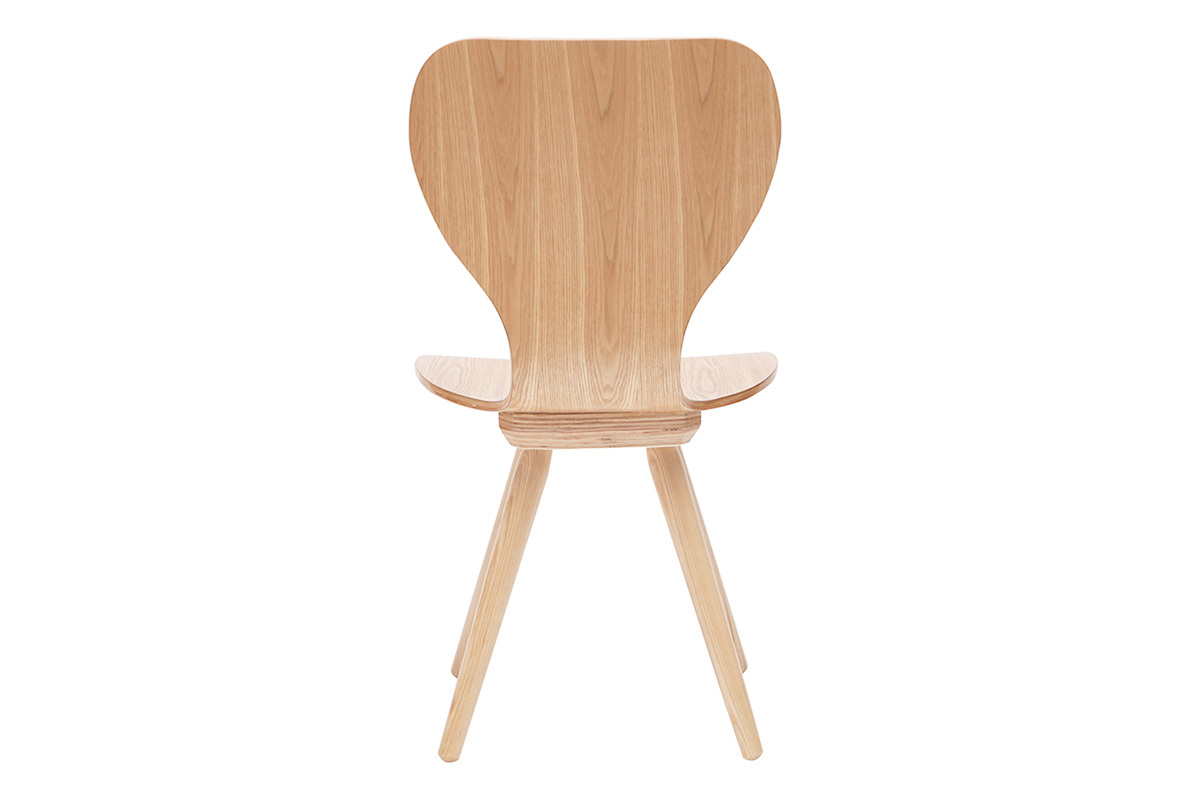 Chaises vintage en bois clair (lot de 2) NORDECO