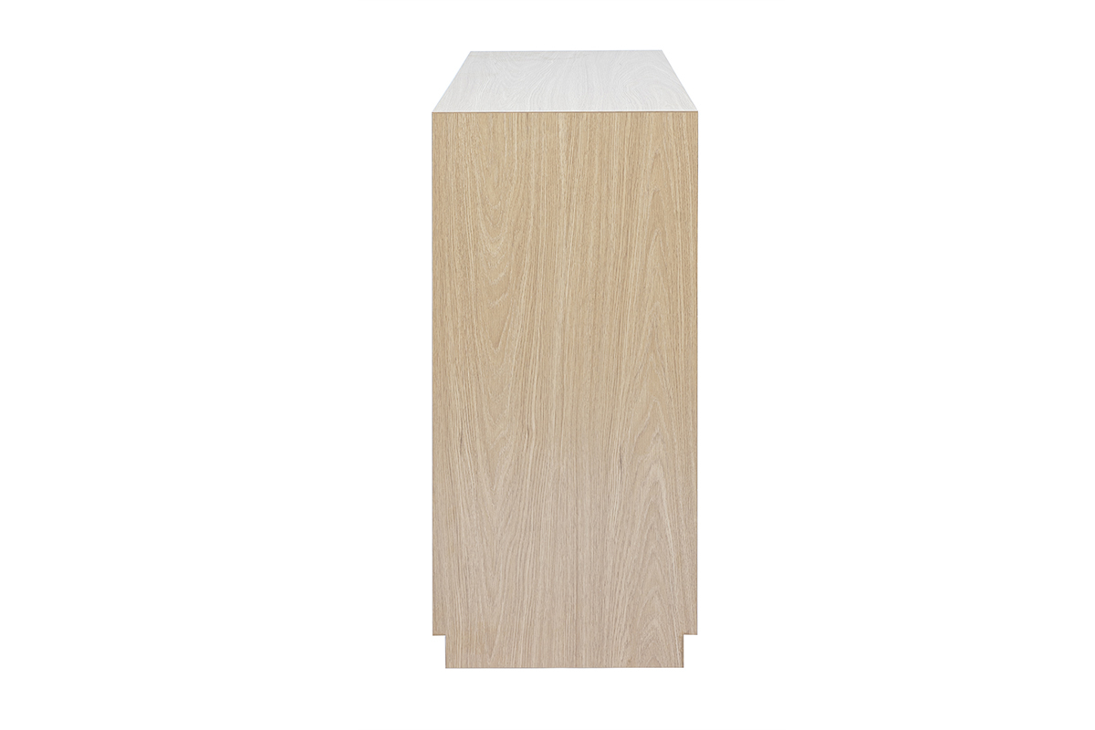 Console bois clair ch�ne RUBINA vue lat�rale