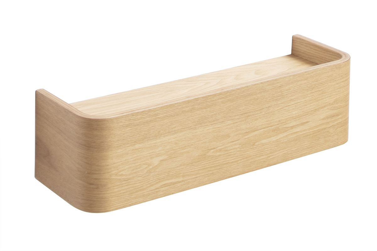 Etag�re murale bois clair fr�ne L48 cm HOPE