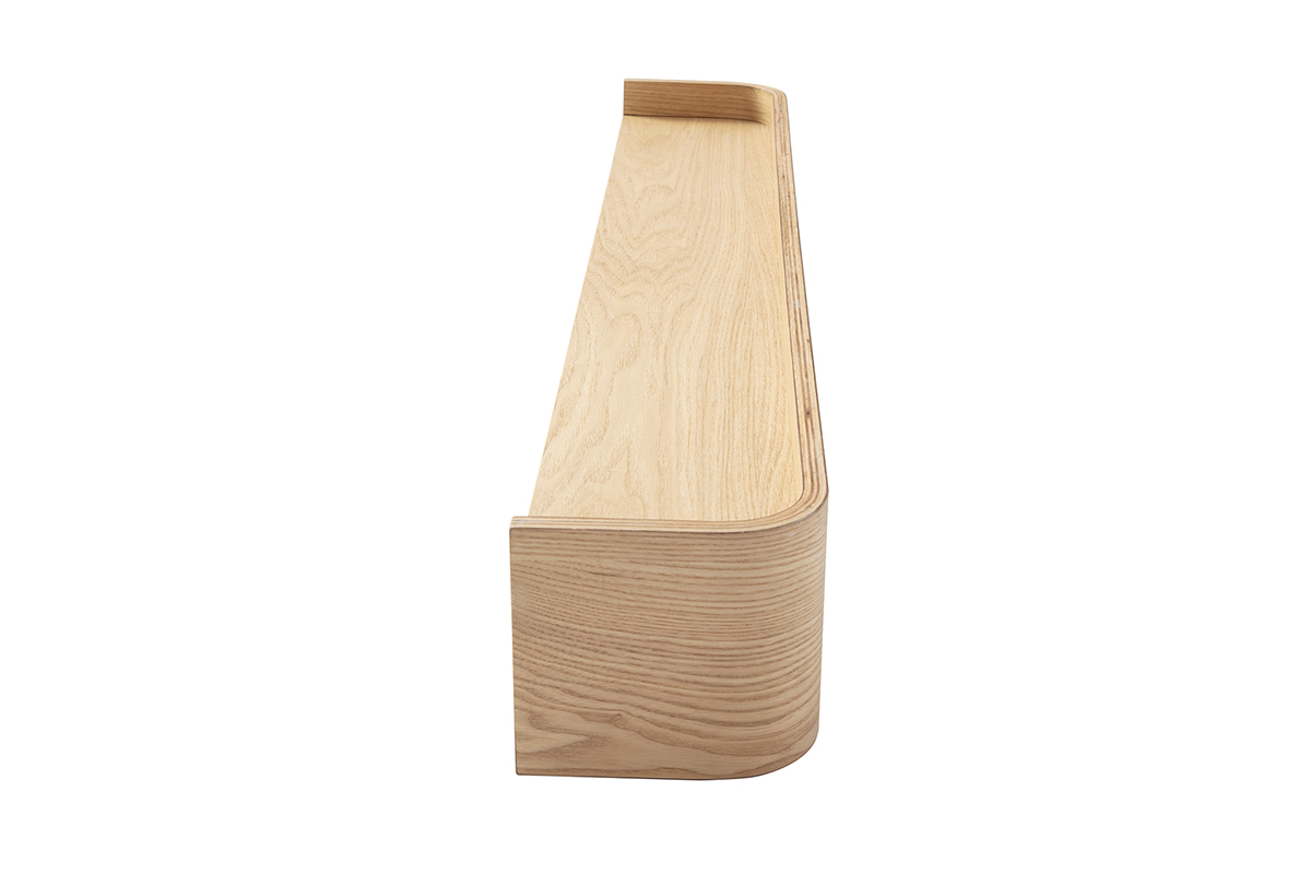 Etag�re murale bois clair fr�ne L90 cm HOPE