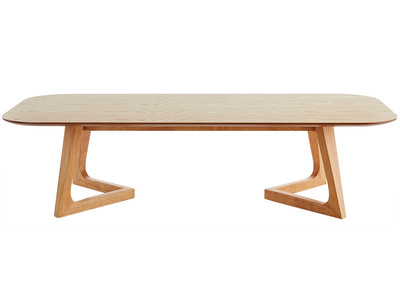 Table basse rectangulaire scandinave bois clair L150 cm JUKE