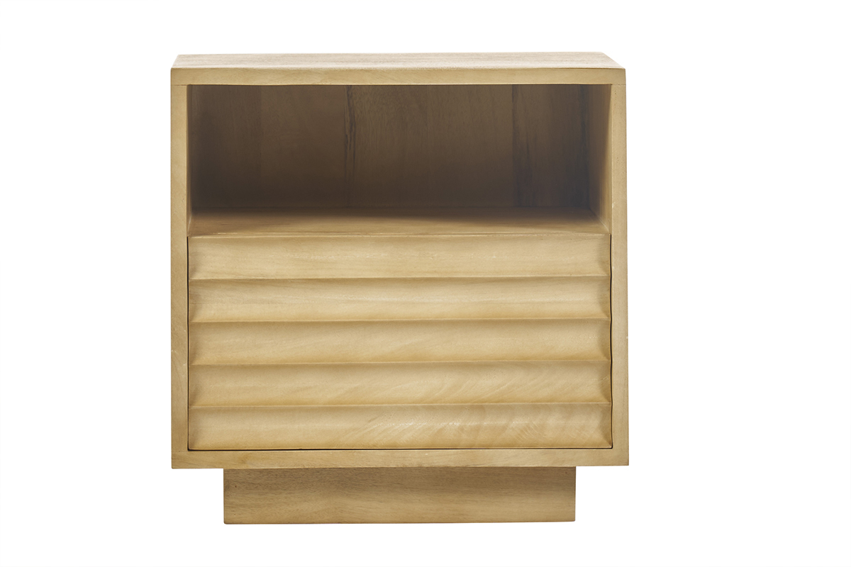 Table de chevet avec tiroir en bois manguier massif MATCHA