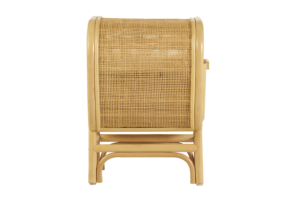 Table de chevet avec tiroir en rotin LUWAK