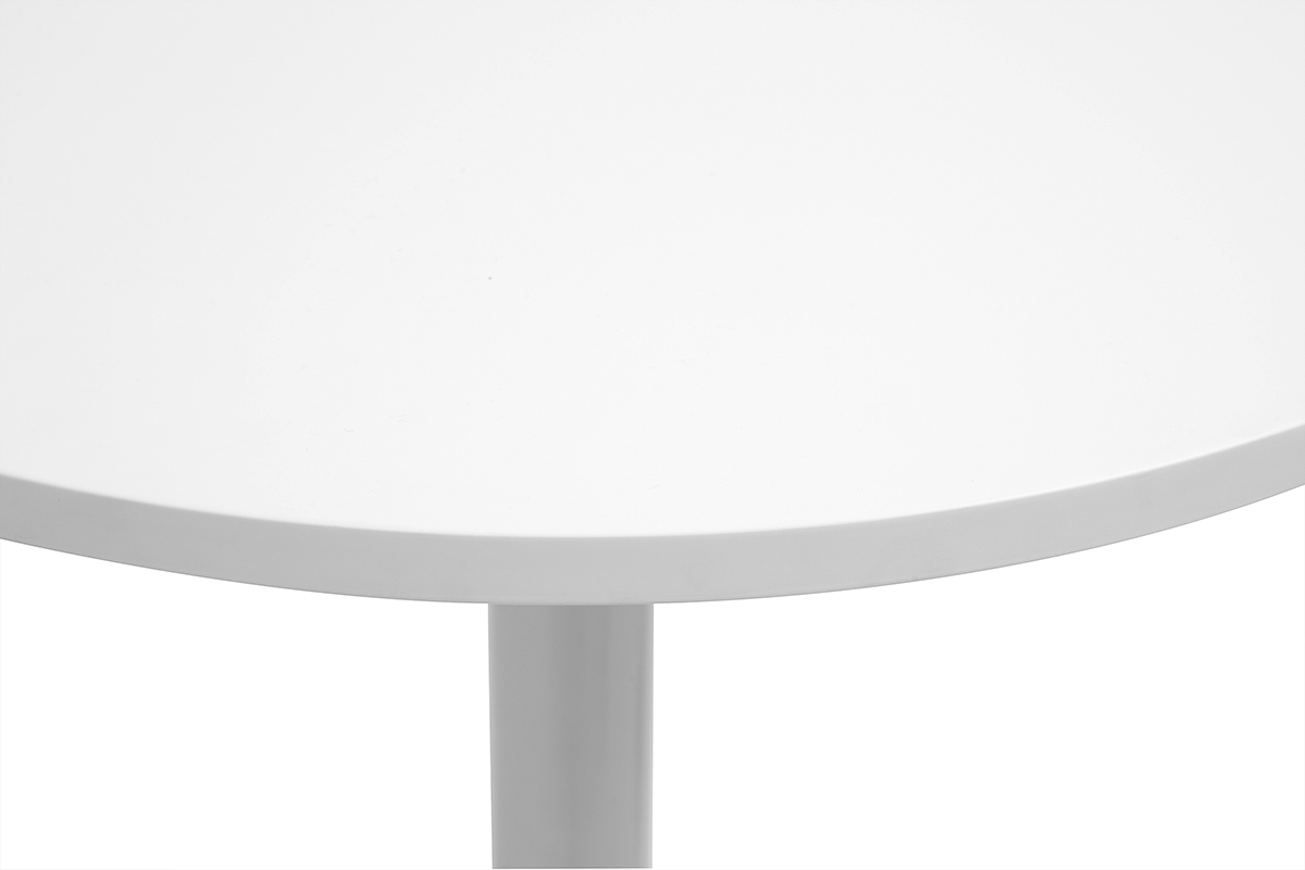 Table haute design ronde blanche D60 cm CALISTA