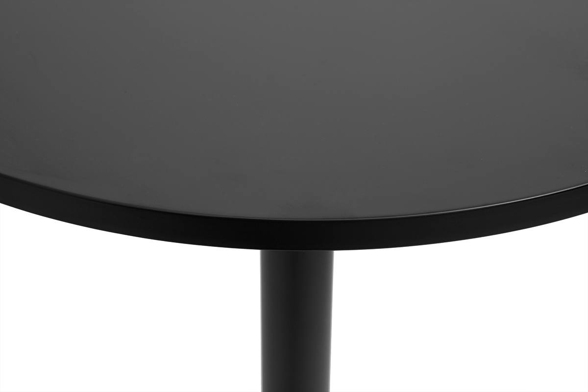 Table haute design ronde noire D60 cm CALISTA