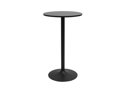 Table haute design ronde noire D60 cm CALISTA