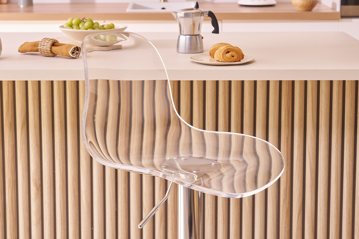 Tabouret de bar transparent GALILEO