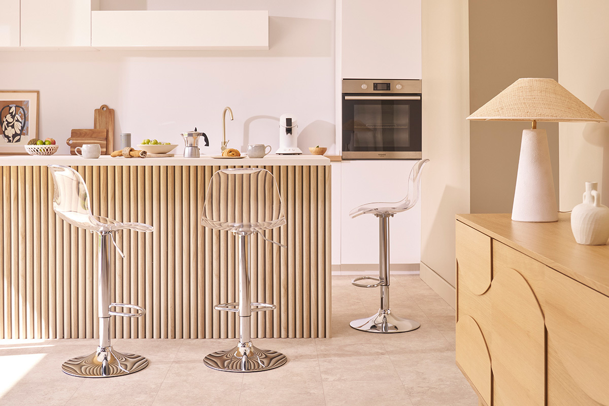 Tabouret de bar transparent GALILEO