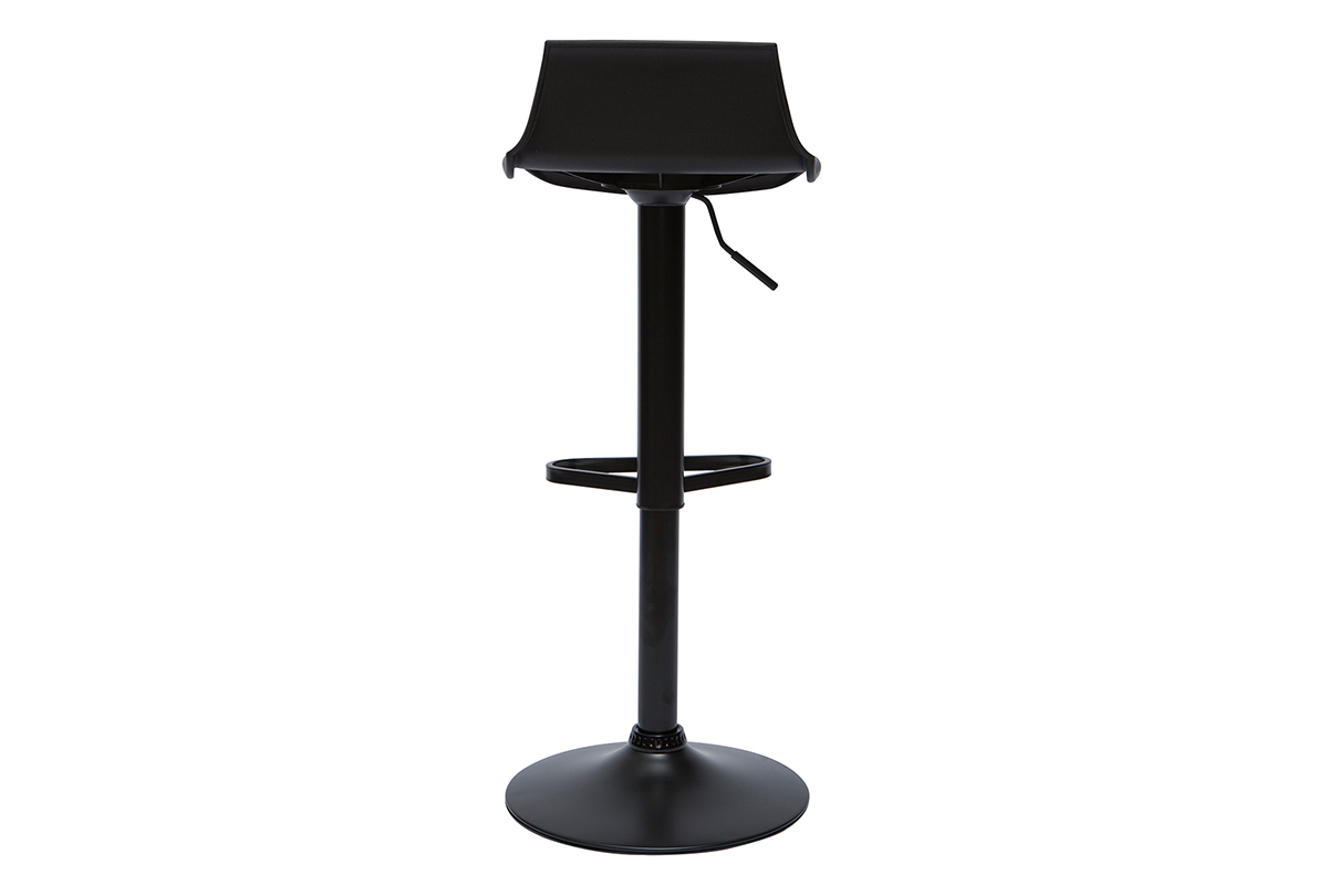 Tabourets de bar design r�glables noirs 360� (lot de 2) KRONOS