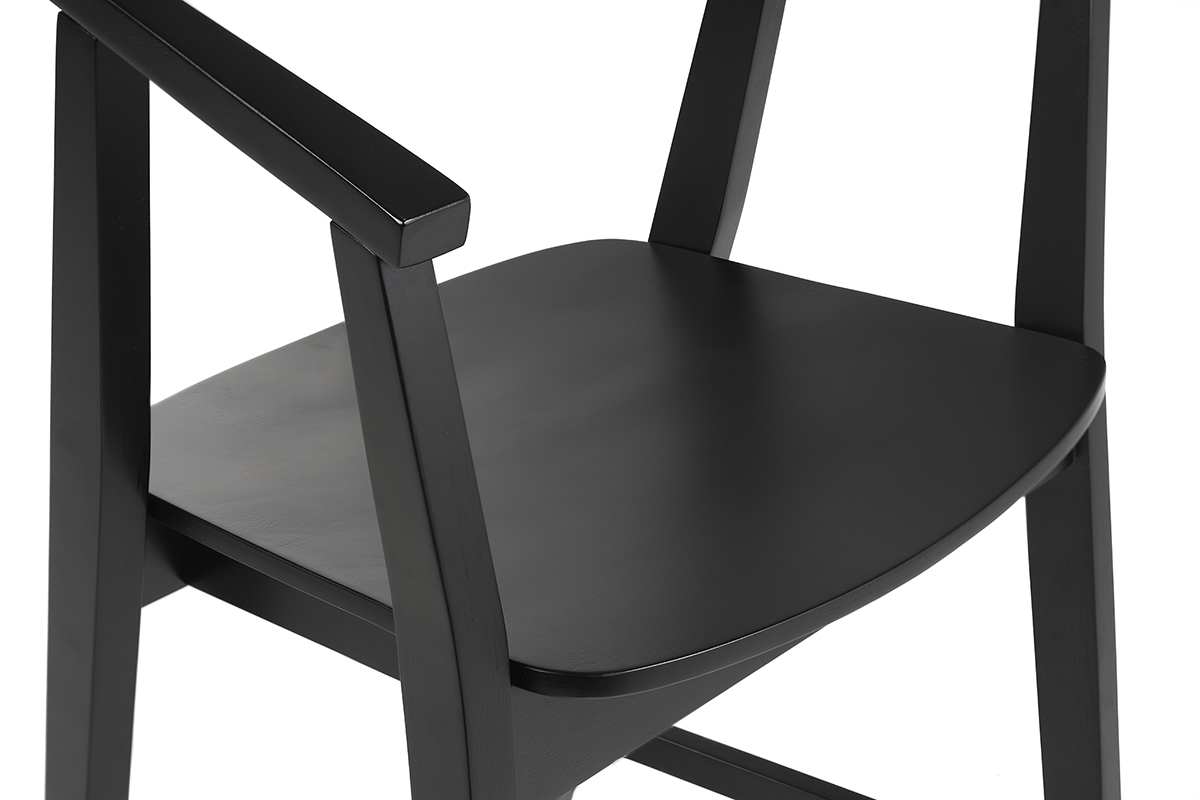 Vue rapproch�e d'un tabouret de bar en bois noir BAHIA.